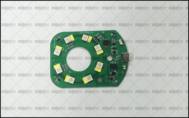 七彩觸摸小夜燈pcba控制板1